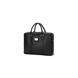 Сумка Continent  CM-122 Black  {полиэстр/эко кожа, черная 15.6"}