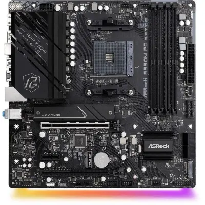 Материнская плата Asrock B550M PG RIPTIDE Soc-AM4 AMD B550 4xDDR4 mATX AC`97 8ch(7.1) 2.5Gg RAID+HDMI+DP