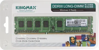 Память DDR3 2Gb 1600MHz Kingmax KM-LD3-1600-2GS RTL PC3-12800 DIMM 240-pin