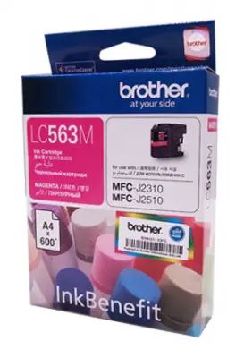 Картридж струйный Brother LC563M пурпурный (600стр.) для Brother MFC-J2510