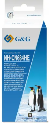 Картридж струйный G&G NH-CN684HE/CB321HE черный (21.6мл) для HP Photosmart B8553/C5324/C5370/C5373/C5380/C5383