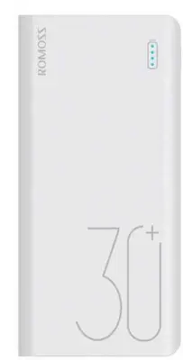 Мобильный аккумулятор Romoss PH30P Pro (Sense 8+) 30000mAh 3A QC 2xUSB белый (PH30P PRO)