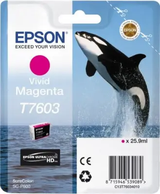 Картридж струйный Epson T7603 C13T76034010 пурпурный (1400стр.) (25.9мл) для Epson SureColor SC-P600