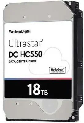 18Tb WD Ultrastar DC HC550 {SATA 6Gb/s, 7200 rpm, 512mb buffer, 3.5"} [0F38459/0F38467/WUH721818ALE6L4]