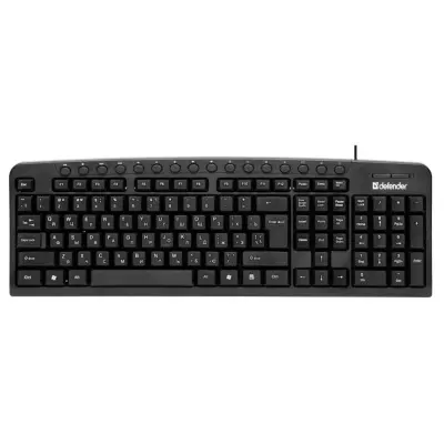 Defender Клавиатура  Focus HB-470 RU  [45470] {Проводная, черный, мультимедиа}