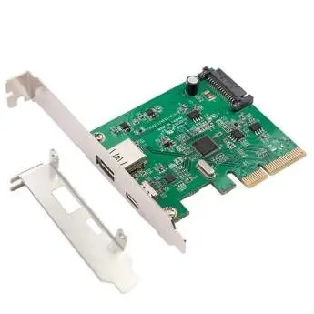 ORIENT AM-31U2PE-AC, Контроллер PCI-Ex4 v3.0, USB 3.2 Gen2 2-port ext (Type-A + Type-C), ASM1142 chipset, разъем доп.питания, в комплекте LP планка крепления (30045)