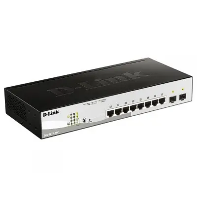 Коммутатор D-Link DGS-1210-10P/F1A 8G 2SFP 8PoE 65W управляемый