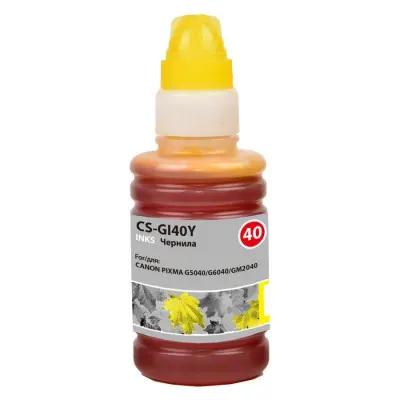 Чернила Cactus CS-GI40Y желтый 70мл для Canon Pixma G5040/G6040/GM2040
