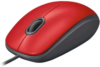 Мышь Logitech M110 Silent (M110s) красный/черный оптическая (1000dpi) silent USB2.0 (3but)