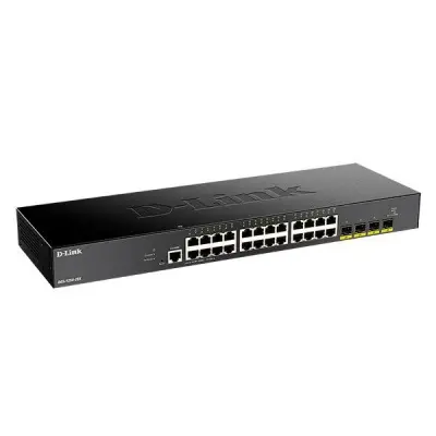 D-Link DGS-1250-28X/A1A  Настраиваемый L2 коммутатор c 24 портами 10/100/1000Base-T и 4 портами 10GBase-X SFP+