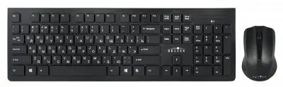 Клавиатура + мышь Оклик 250M клав:черный мышь:черный USB беспроводная slim
