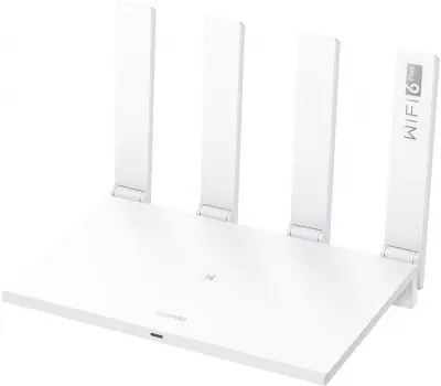 Роутер беспроводной Huawei WS7200 (AX3 QUAD-CORE) (53037711) AX3000 10/100/1000BASE-TX белый