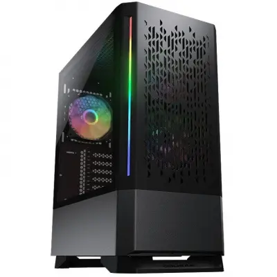 Cougar MX430 Air RGB Black, 3х120мм ARGB Fan + 2x ARGB Strip, ARGB Fan Hub, без БП, черный, ATX