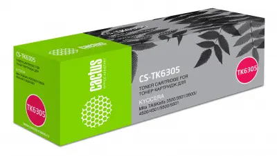 Картридж лазерный Cactus CS-TK6305 TK-6305 черный (35000стр.) для Kyocera Mita TASKalfa 3500/3501/4500/4501/5500/5501/3500i/3501i/4500i/4501i/5500i/5501i