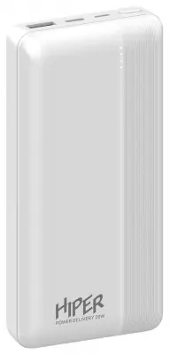 Мобильный аккумулятор Hiper MX Pro 20000 20000mAh QC PD 3A белый (MX PRO 20000 WHITE)