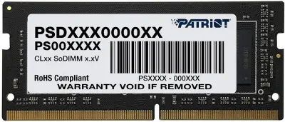 Память DDR4 16Gb 3200MHz Patriot PSD416G320081S Signature RTL PC4-25600 CL22 SO-DIMM 260-pin 1.2В single rank