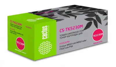 Картридж лазерный Cactus CS-TK5230M TK-5230M пурпурный (2200стр.) для Kyocera Ecosys M5521cdn/M5521cdw/P5021cdn/P5021cdw