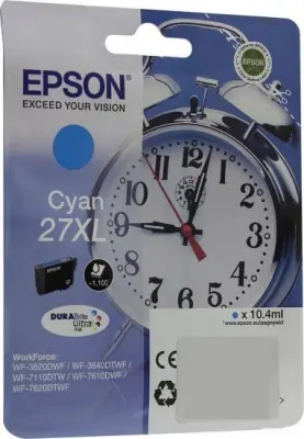 Картридж струйный Epson T2712 C13T27124022 голубой (1100стр.) (10.4мл) для Epson WF7110/7610/7620