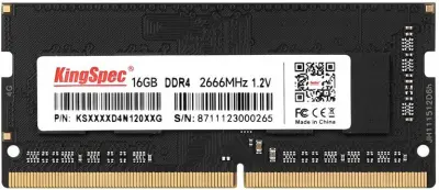 Память DDR4 16GB 2666MHz Kingspec KS2666D4N12016G RTL PC4-21300 SO-DIMM 260-pin 1.2В dual rank Ret