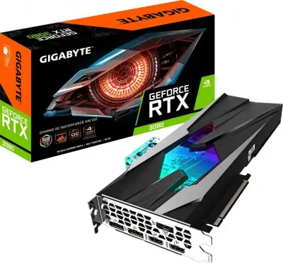 Видеокарта Gigabyte PCI-E 4.0 GV-N3080GAMINGOC WB-10GD NVIDIA GeForce RTX 3080 10Gb 320bit GDDR6X 1800/19000 HDMIx2 DPx3 HDCP Ret