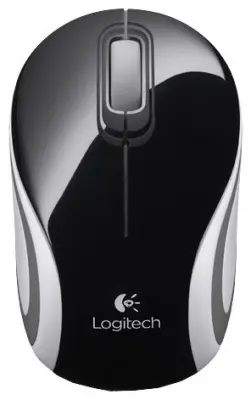 Мышь Logitech Mini M187 черный/серый оптическая (1000dpi) беспроводная USB для ноутбука (2but)