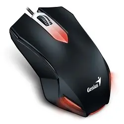 Genius Мышь X-G200 Black { эргономичная, подсветка, оптическая, 1000 dpi, 3 кнопки+колесо прокрутки, провод 1,5 м, USB} [31040034100]