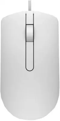 Мышь Dell MS116 белый оптическая (1000dpi) USB (2but)