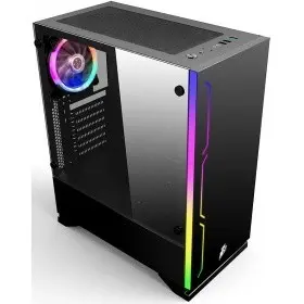 1STPLAYER B6B-1R1 Корпус BLACK.SIR B6 BLACK / ATX, tempered glass side panel / 1x 120mm LED fan inc. / B6B-1R1