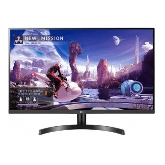 Монитор LG 31.5" 32QN600-B черный IPS LED 5ms 16:9 HDMI матовая 1000:1 350cd 178гр/178гр 2560x1440 DP 2K 7.2кг