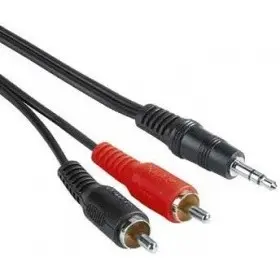Кабель-переходник аудио Hama H-30455 2xRCA (m)/Jack 3.5 (m) 2м. черный (00030455)