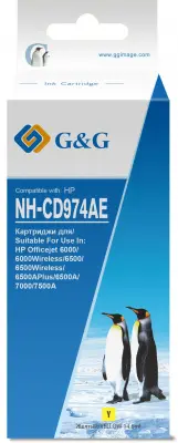 Картридж струйный G&G NH-CD974AE желтый (14.6мл) для HP Officejet 6000/6000Wireless/6500/6500Wireless