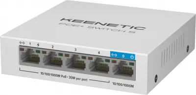 Коммутатор Keenetic KN-4610 (L2) 5x1Гбит/с 4PoE+ 60W неуправляемый