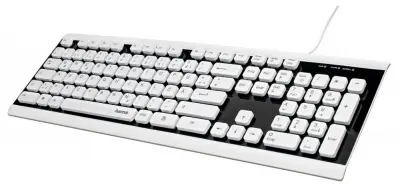 Клавиатура Hama Covo черный/белый USB slim для ноутбука