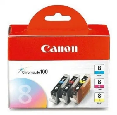 Картридж струйный Canon CLI-8C/M/Y 0621B029 голубой/пурпурный/желтый набор для Canon Pixma iP6600D/iP4200/5200