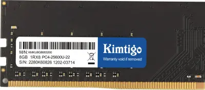 Память DDR4 8Gb 3200MHz Kimtigo KMKU8G8683200 RTL PC4-25600 CL22 DIMM 288-pin 1.2В single rank Ret