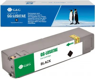 Картридж струйный G&G GG-L0S07AE 973XL черный (260мл) для HP PageWide Pro 452dn/452dw/477dn/477dw MFP