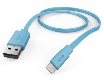 Кабель Hama Flat 00173646 USB (m)-Lightning (m) 1.2м синий плоский