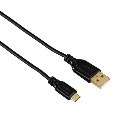 Кабель Hama 00135700 USB (m)-micro USB (m) 0.75м черный