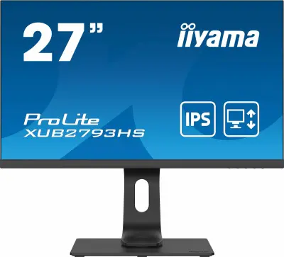 Монитор Iiyama 27" ProLite XUB2793HS-B4 черный IPS LED 16:9 HDMI M/M матовая HAS Piv 300cd 178гр/178гр 1920x1080 VGA DP FHD 6.7кг