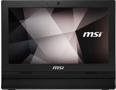 Моноблок MSI Pro 16T 10M-022XRU 15.6" HD Touch Cel 5205U (1.9) 4Gb SSD250Gb HDG CR noOS 2xGbitEth WiFi BT 65W клавиатура мышь Cam черный 1366x768
