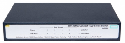 Коммутатор HPE OfficeConnect 1420 JH328A 5G 5PoE+ 32W неуправляемый