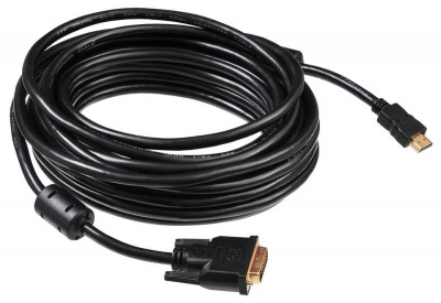 Кабель Buro HDMI-19M-DVI-D-10M HDMI (m) DVI-D (m) 10м феррит.кольца черный
