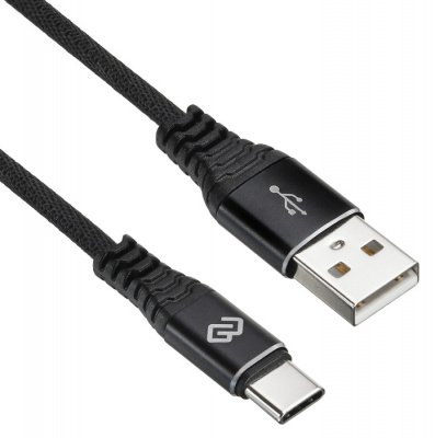 Кабель Digma TYPE-C-1.2M-BRAIDED-BLK USB (m)-USB Type-C (m) 1.2м черный