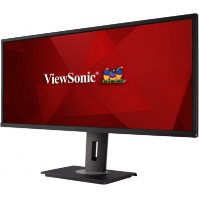 LCD Viewsonic 34" VG3448 черный с поворотом экрана {VA 3440x1440 5ms 178/178 300cd 3000:1 2xHDMI1.4 DisplayPort MiniDP USB-Hub 100Hz колонки HAS Swivel Tilt VESA}