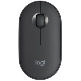 910-005718 Мышь Logitech Pebble M350 графитовый оптическая (1000dpi) silent беспроводная BT USB для ноутбука (3but)
