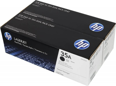 Картридж лазерный HP 35A CB435AF черный x2упак. (3000стр.) для HP LJ P1005/P1006