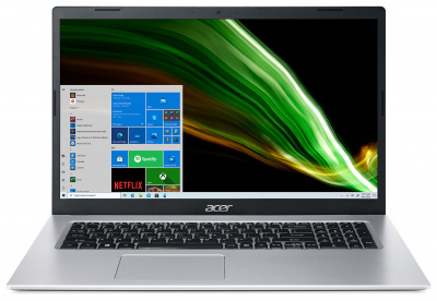 Ноутбук Acer Aspire 3 A317-53-31BF Core i3 1115G4 8Gb SSD256Gb Intel UHD Graphics 17.3" IPS FHD (1920x1080) Windows 11 Professional silver WiFi BT Cam