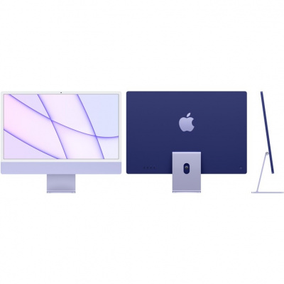Apple iMac [Z131000AS] Purple 24" Retina 4.5K {M1 chip with 8 core CPU and 8 core/16GB/512GB SSD/LAN} (2021)