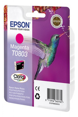 Картридж струйный Epson T0803 C13T08034011 пурпурный (435стр.) (7.4мл) для Epson P50/PX660