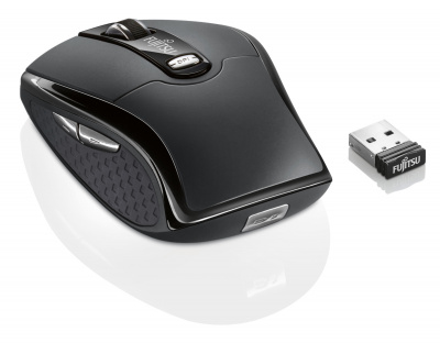Мышь Fujitsu Wireless Notebook Mouse WI660 черный оптическая (2000dpi) беспроводная USB